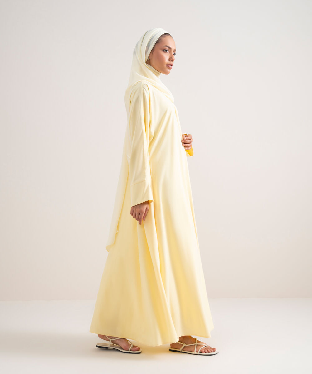 Women's Green Button Through Kimono Abbaya