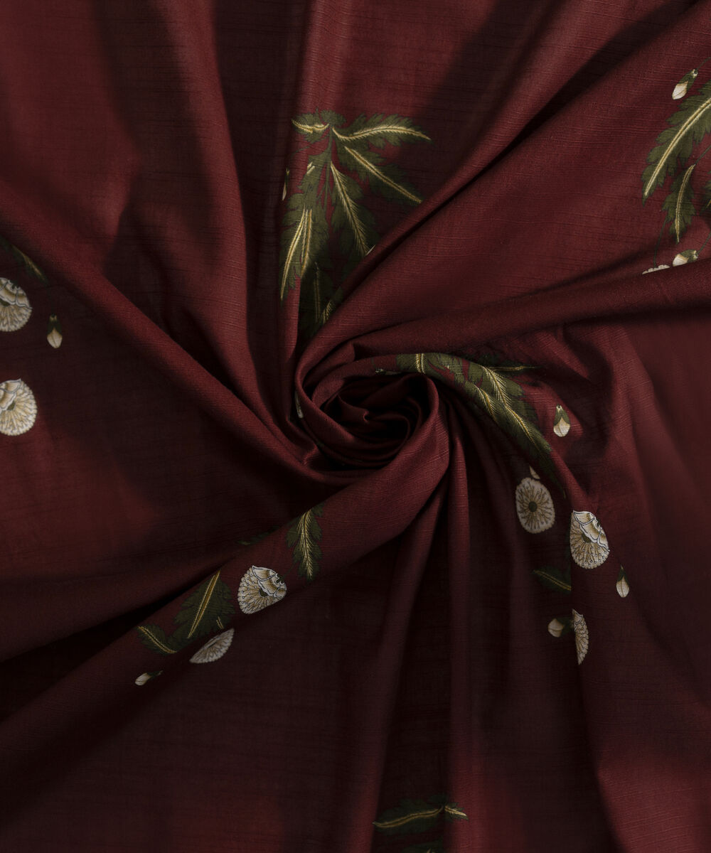 Women's RTW Light Khaddar Printed Maroon Dupatta