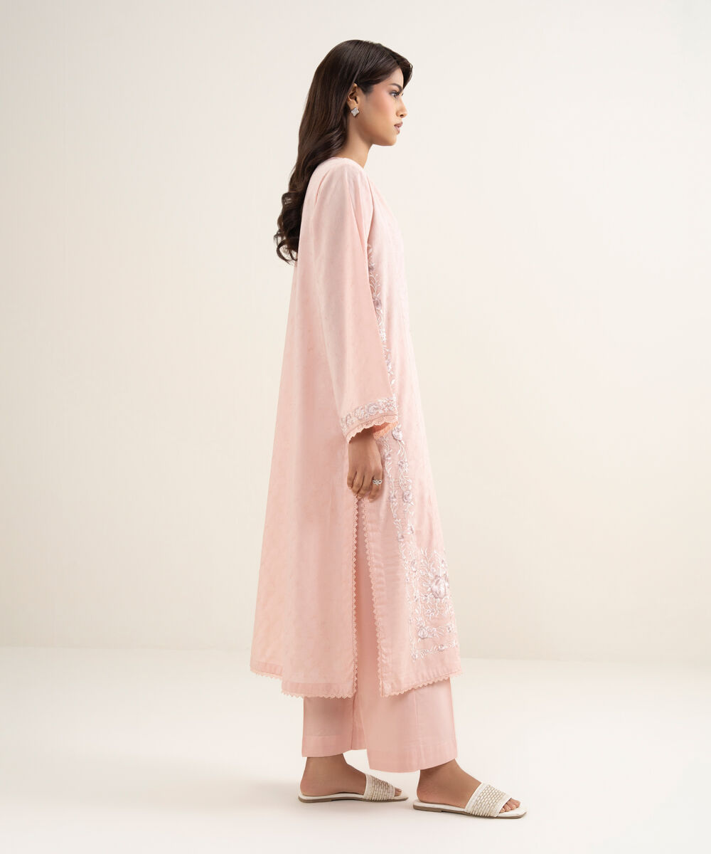 Women's RTW Cambric Solid Pink Culottes
