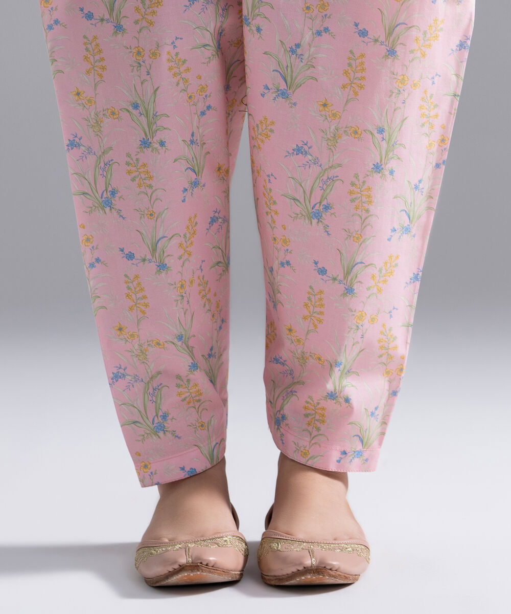 Women's RTW Cambric Printed Pink Culottes