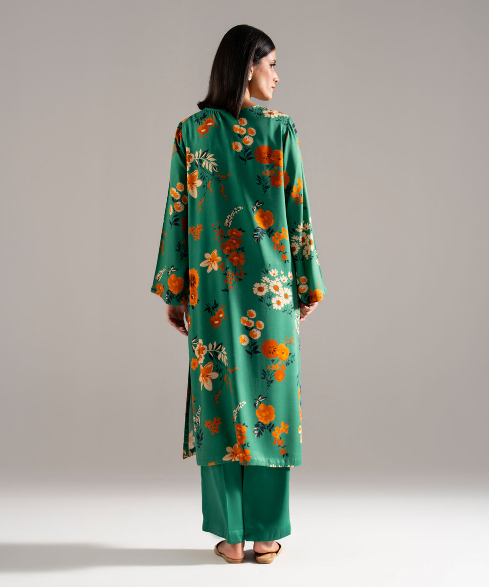 Women's RTW Bedford Printed Green 2 Piece Suit