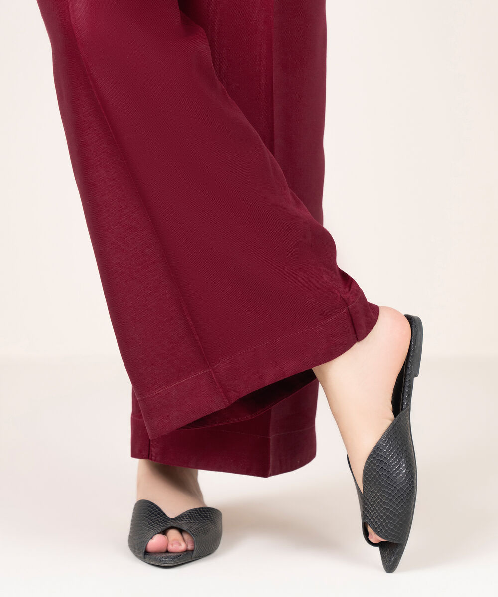 Women's RTW Bedford Solid Hot Pink Culottes