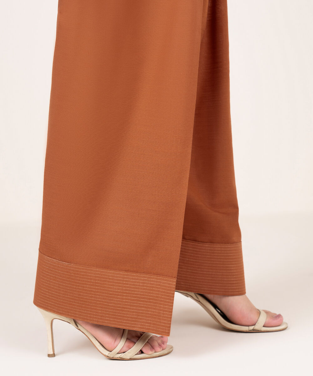 Women's RTW Cotton Rust Farshi Shalwar