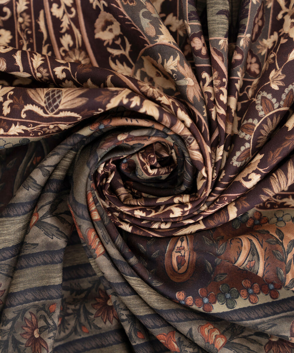 Viscose Linen Printed Green Dupatta