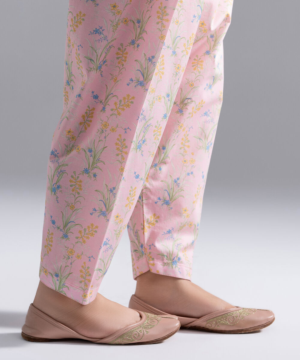 Women's RTW Cambric Printed Pink Culottes