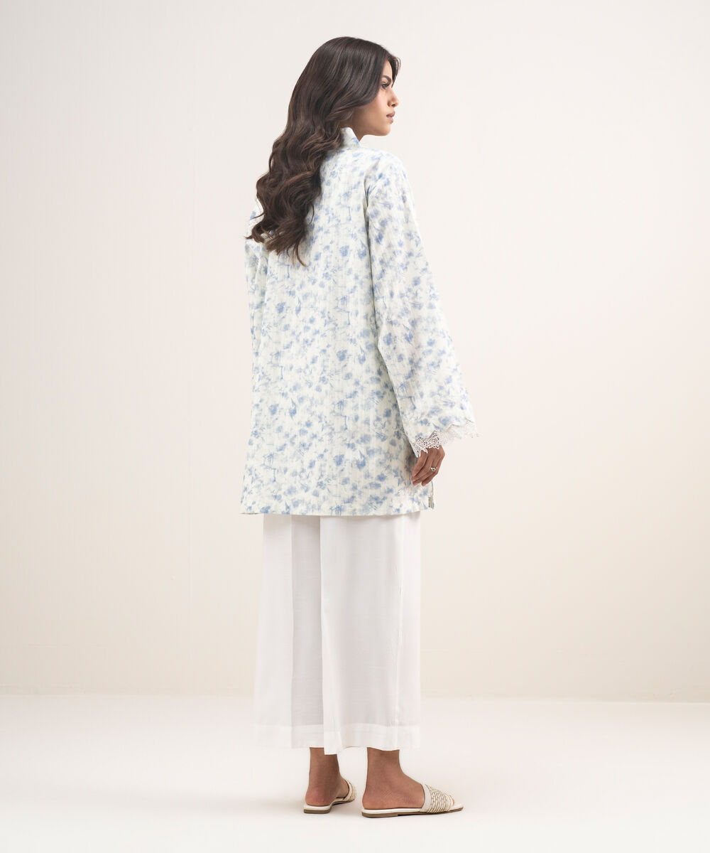 Women's RTW Leno Kara Embroidered Off White Straight Shirt