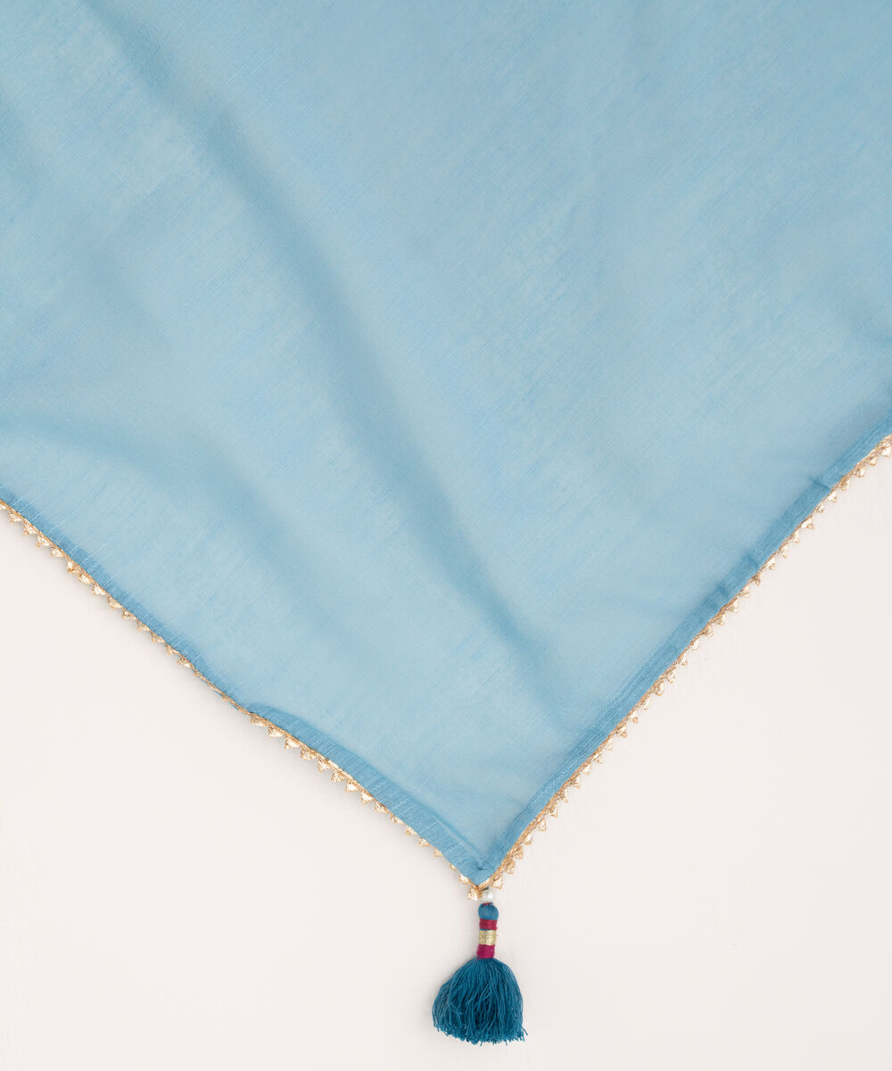 Solid Manaar Blue Dupatta