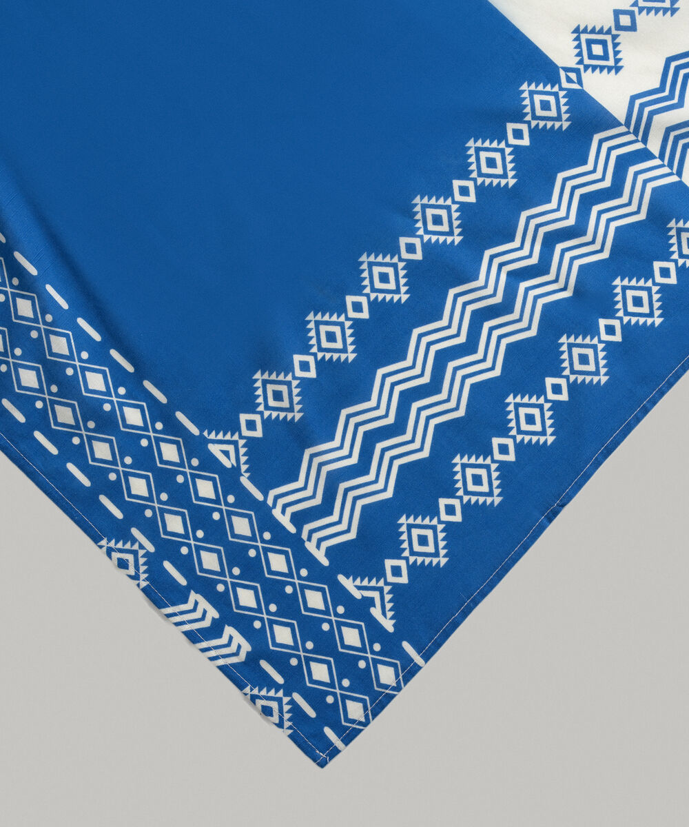 Women's RTW Light Khaddar Printed Blue Dupatta
