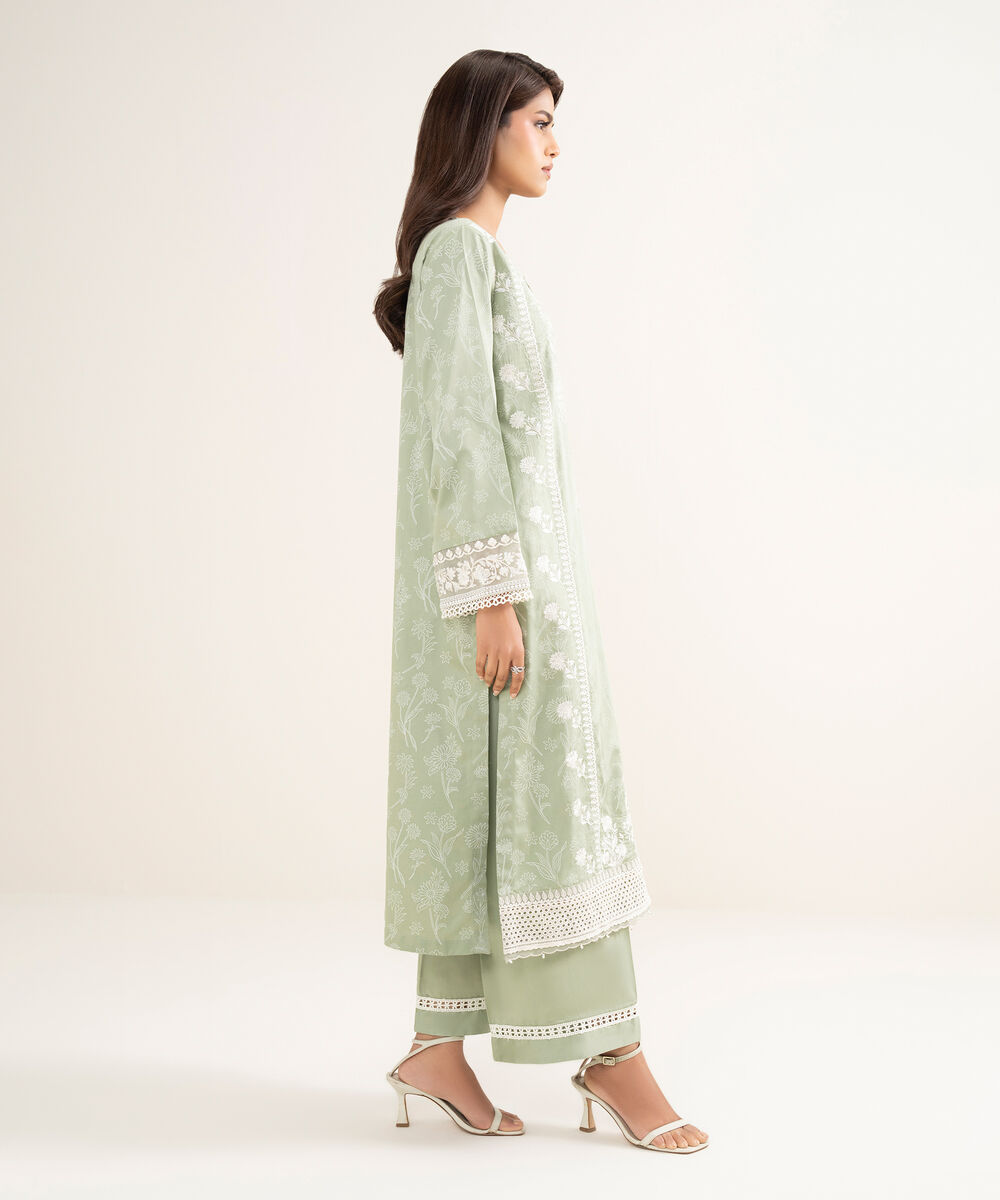 Women's RTW Cambric Solid Green Culottes