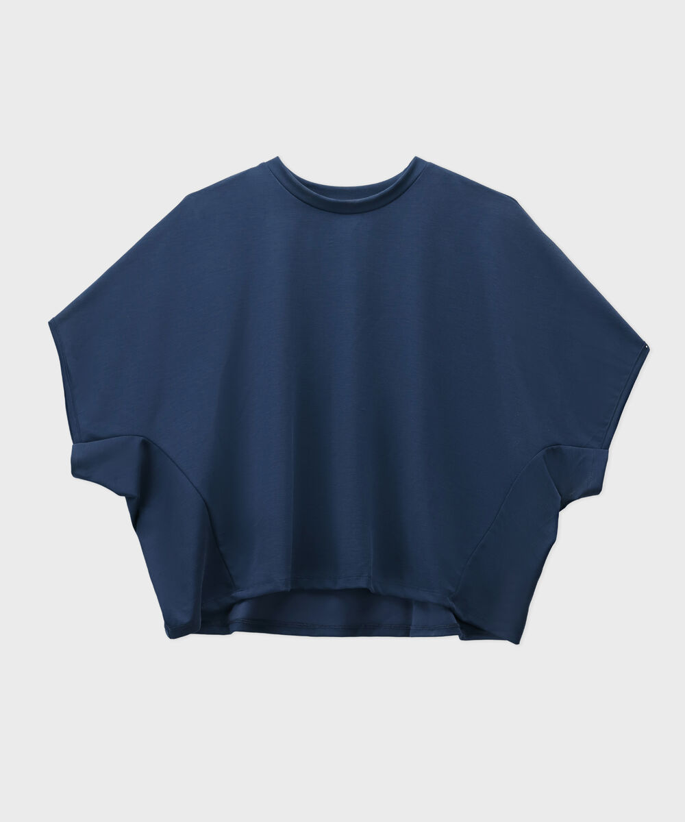 Women's Western Navy Blue Soft Lux  Loose-Fit Kimono T-Shirt