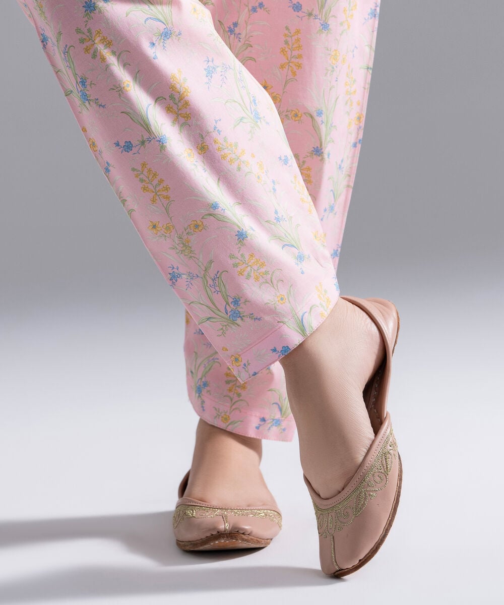 Women's RTW Cambric Printed Pink Culottes