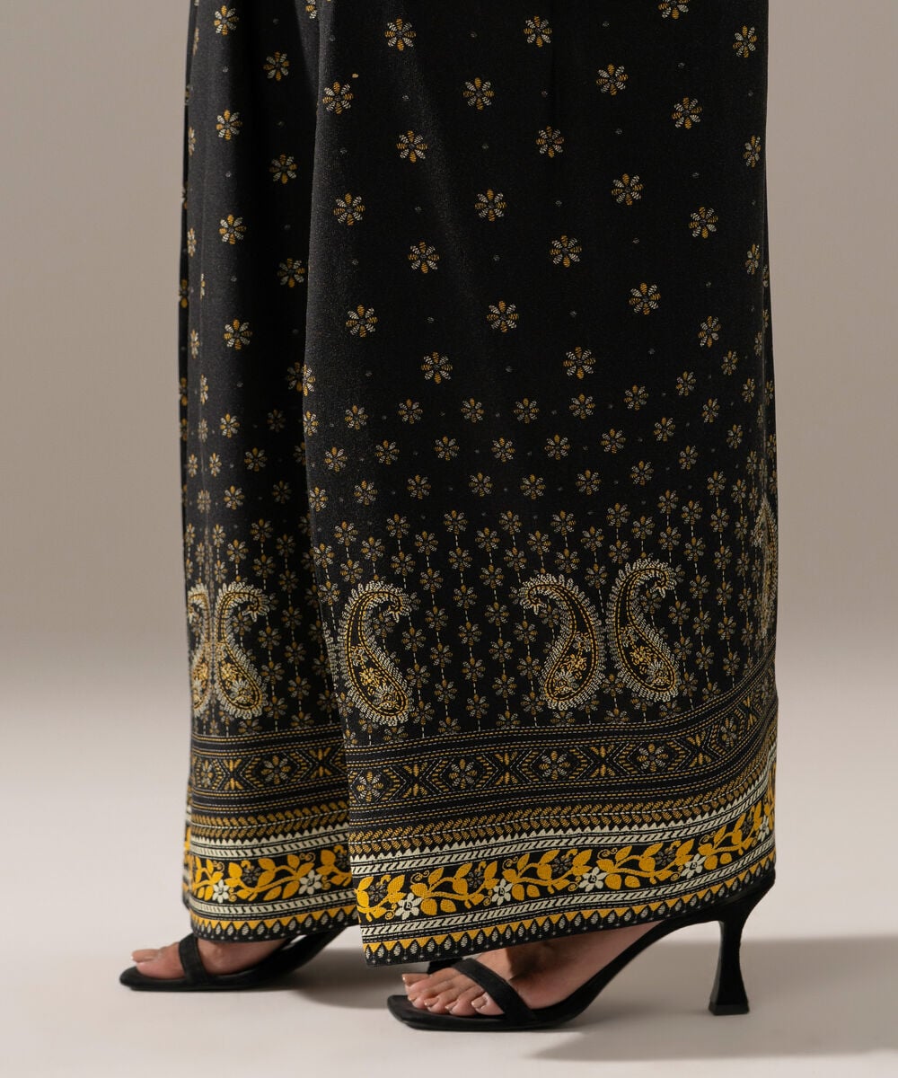 Women's RTW Bedford Printed Black Shalwar