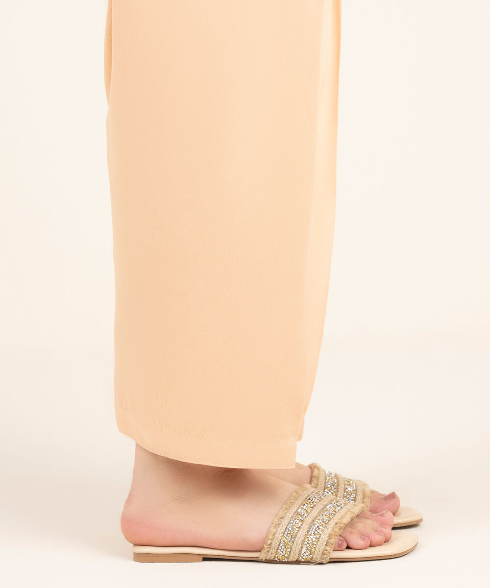 Women's RTW Bedford Solid Peach Shalwar