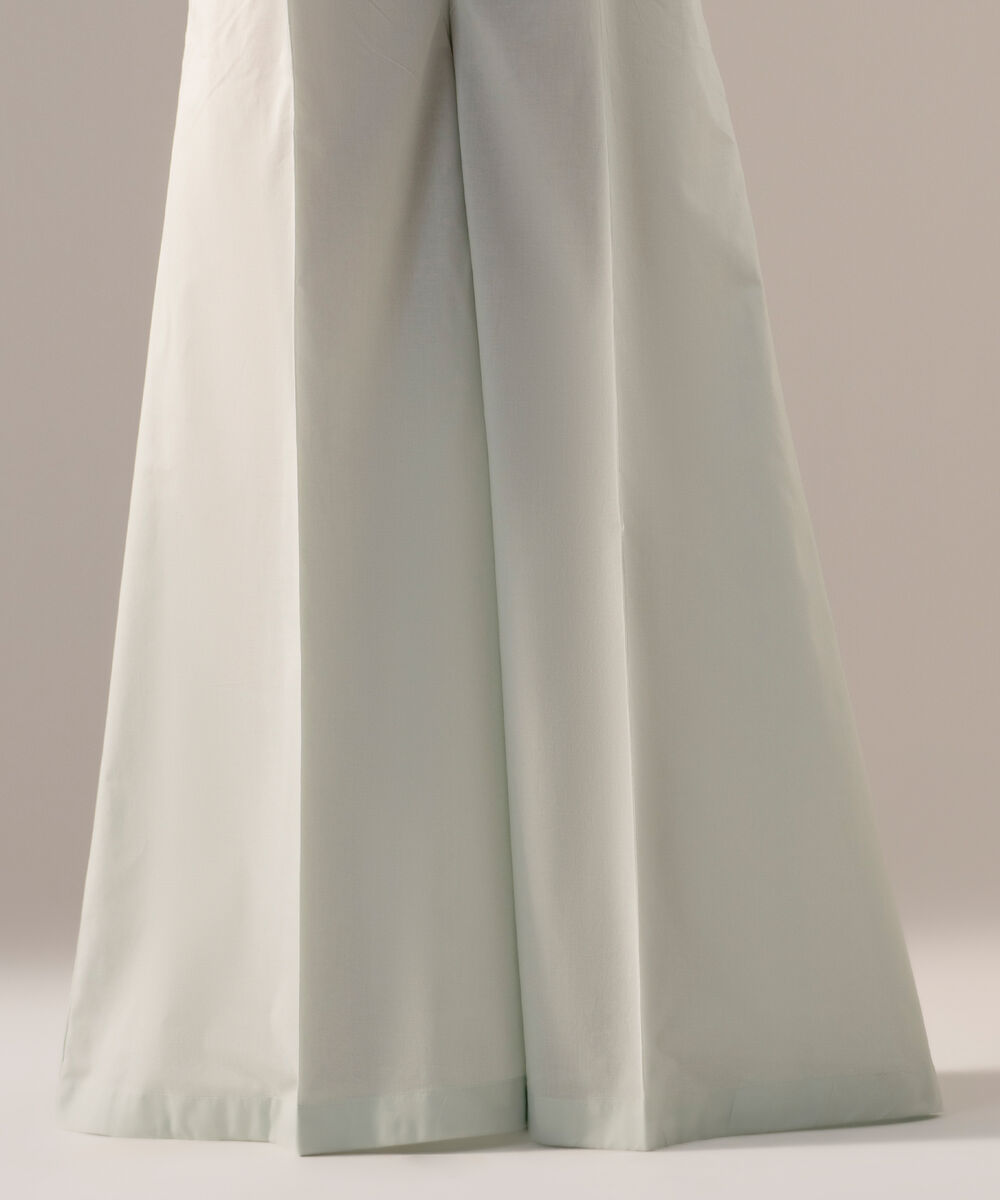 Women's RTW Cambric Solid Blue Sharara