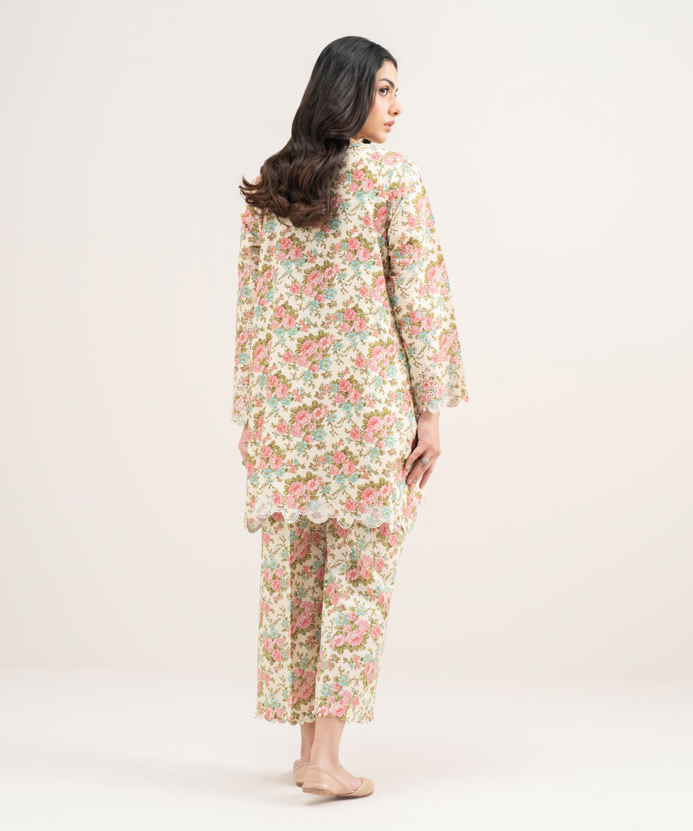 Women's RTW Zari Cotton Embroidered Multi Straight Shirt