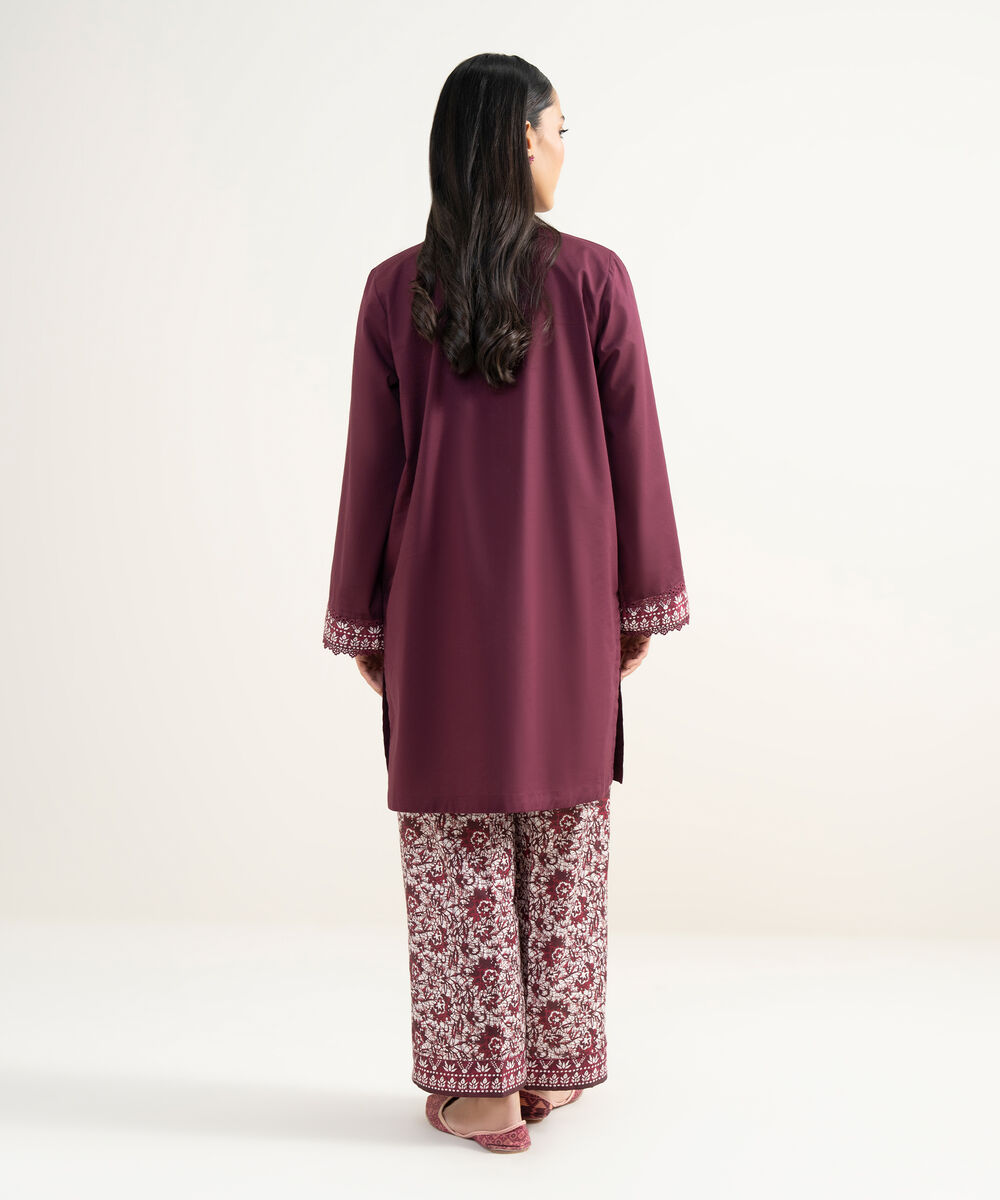 Women's RTW Cambric Solid Pink Straight Shirt