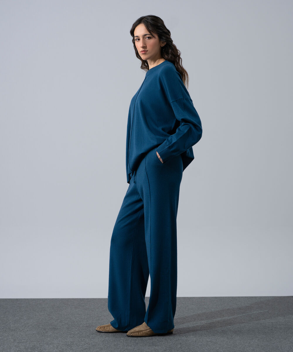 Women's Western Wear Blue Pull-On Knit Trousers