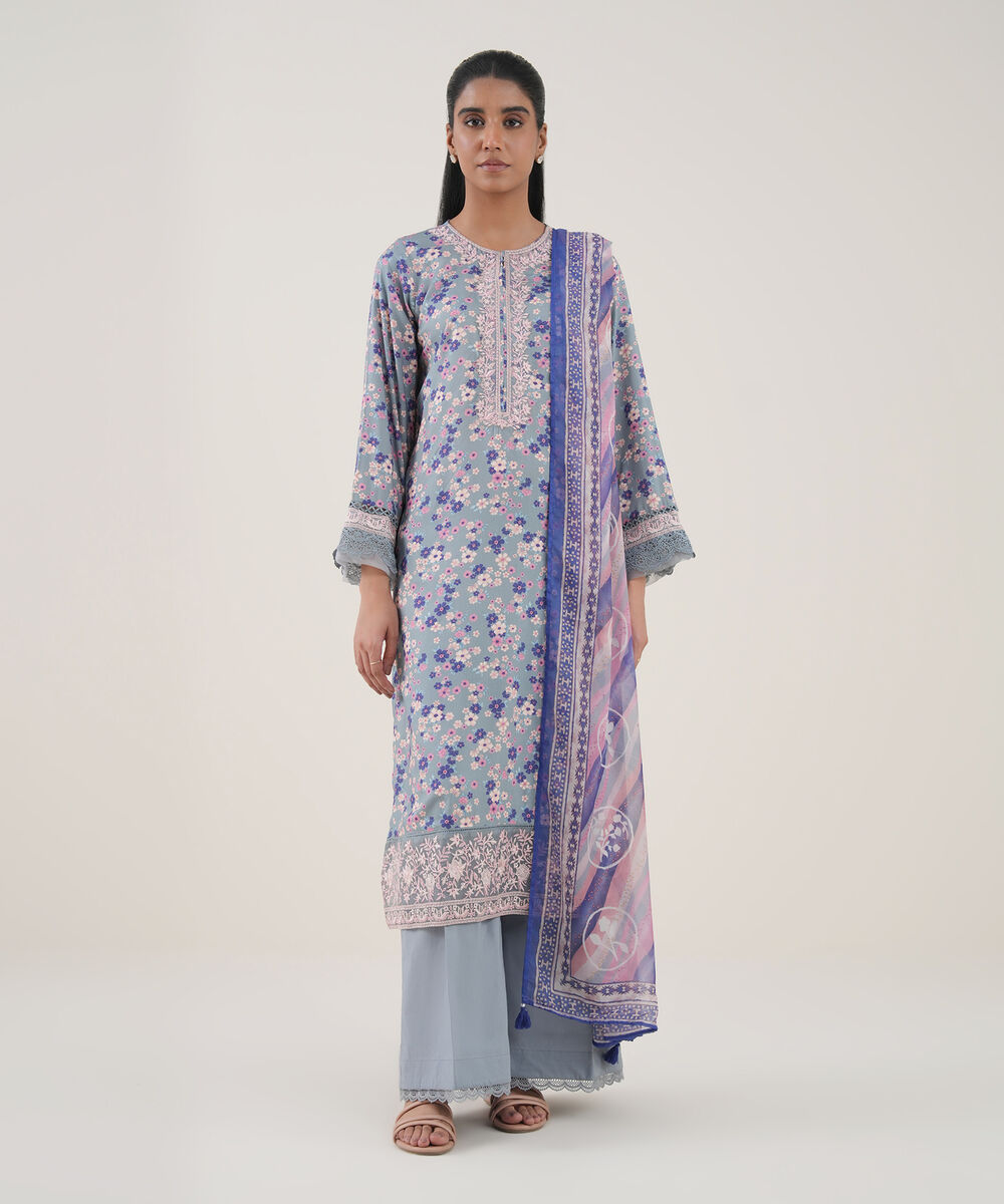 Women's Blended Tissue Multi Printed Dupatta
