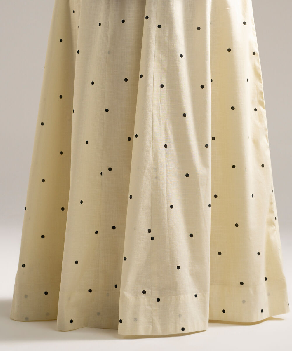 Women's RTW Cross Hatch Printed White Lehnga