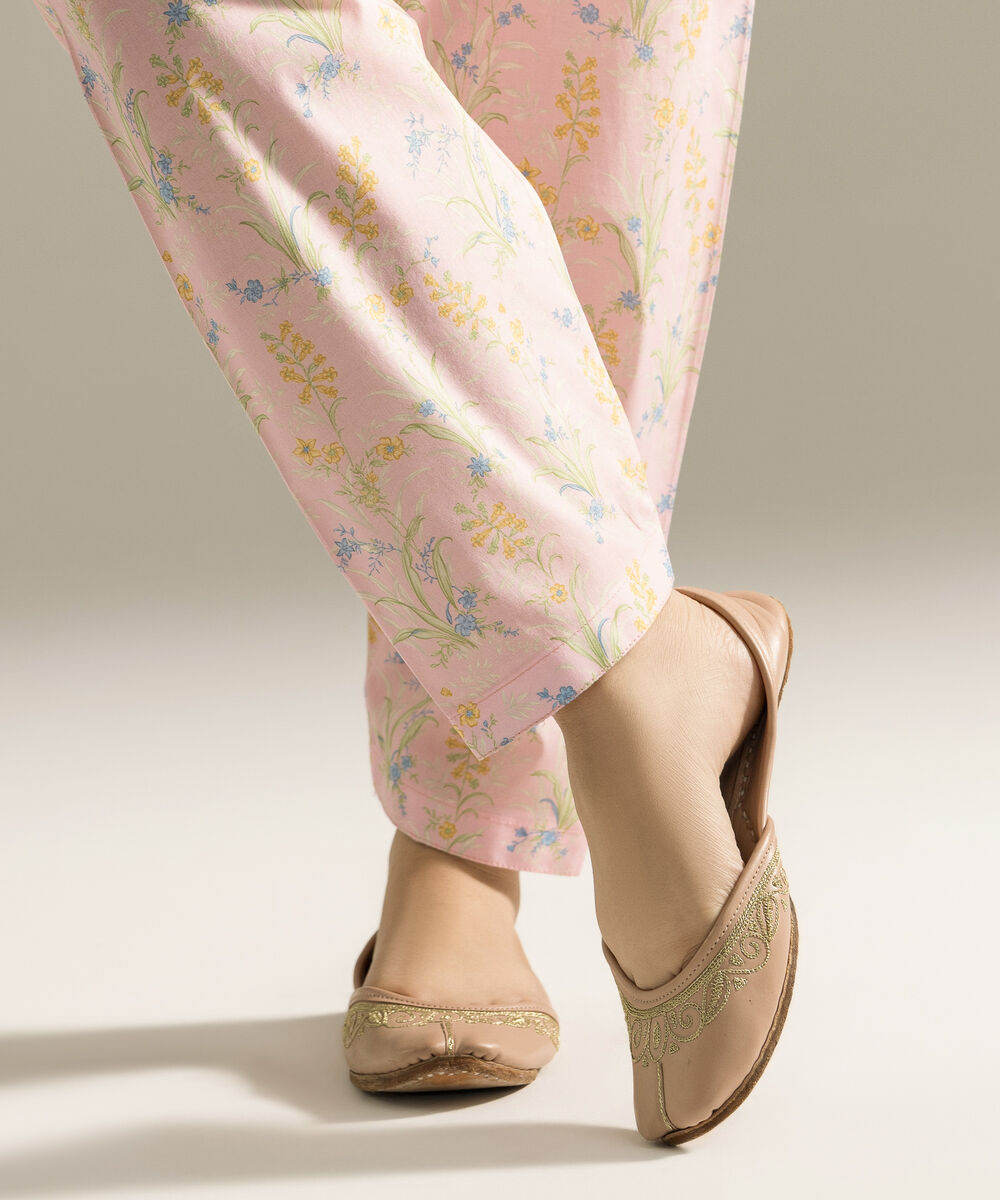 Women's RTW Cambric Printed Pink Culottes