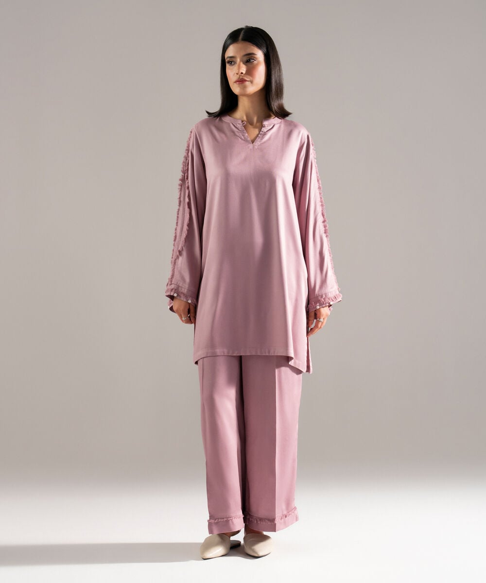 Women's RTW Bedford Solid Lavender 2 Piece Suit