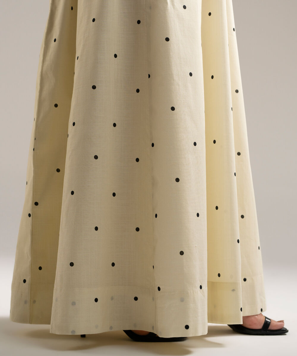 Women's RTW Cross Hatch Printed White Lehnga