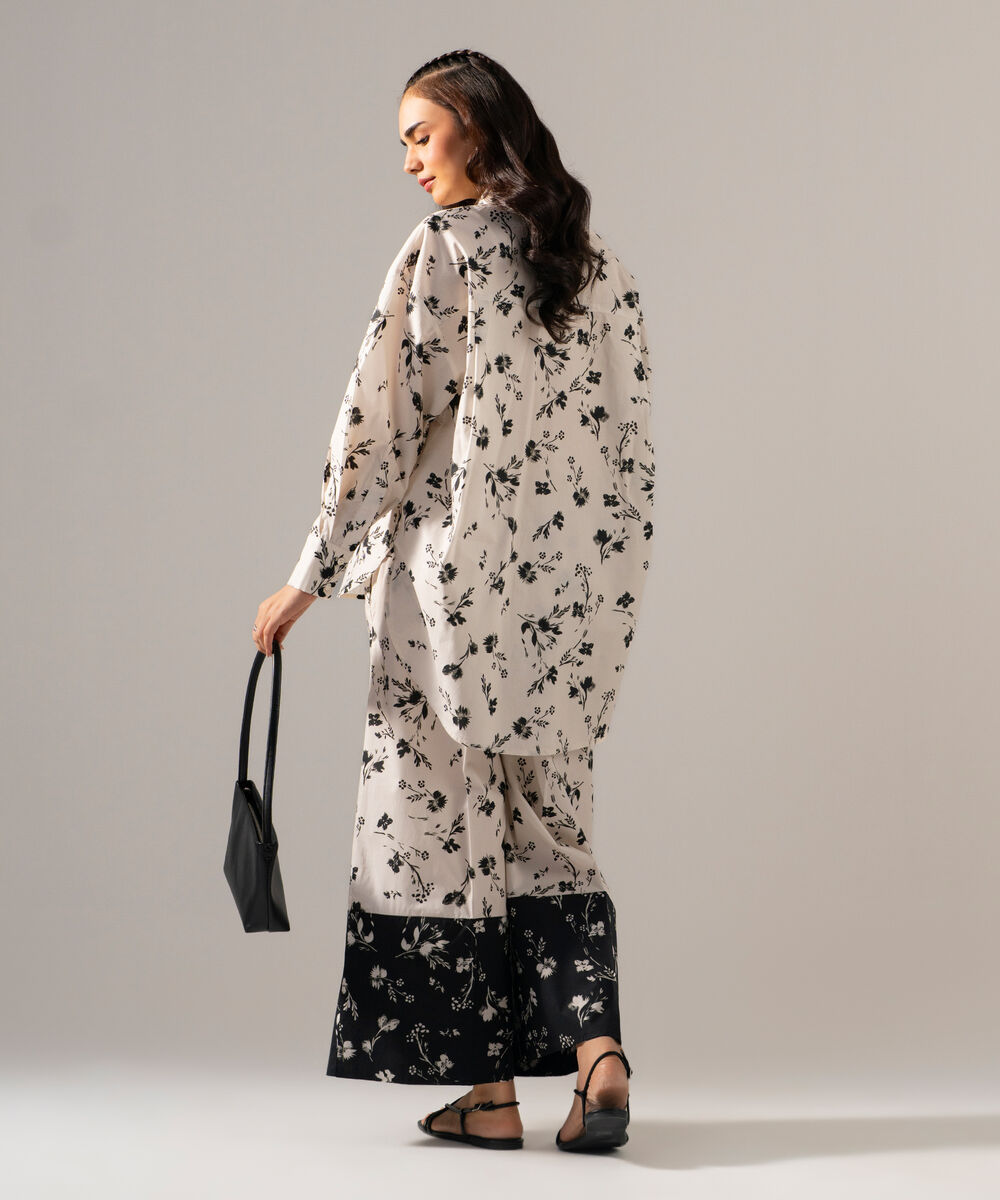 Women's RTW Poplin Printed White Top