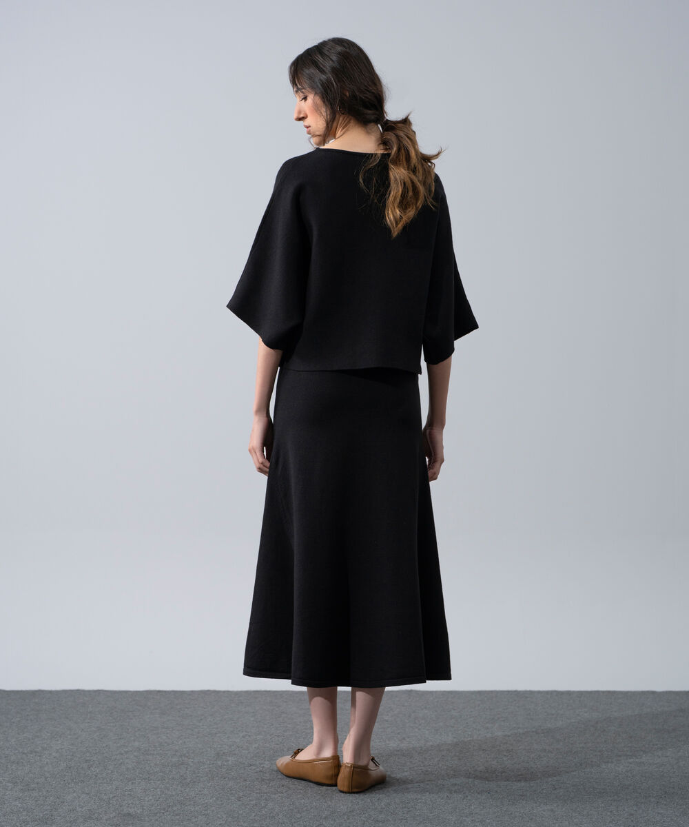 Women's Western Wear Black Kimono Knit Sweater