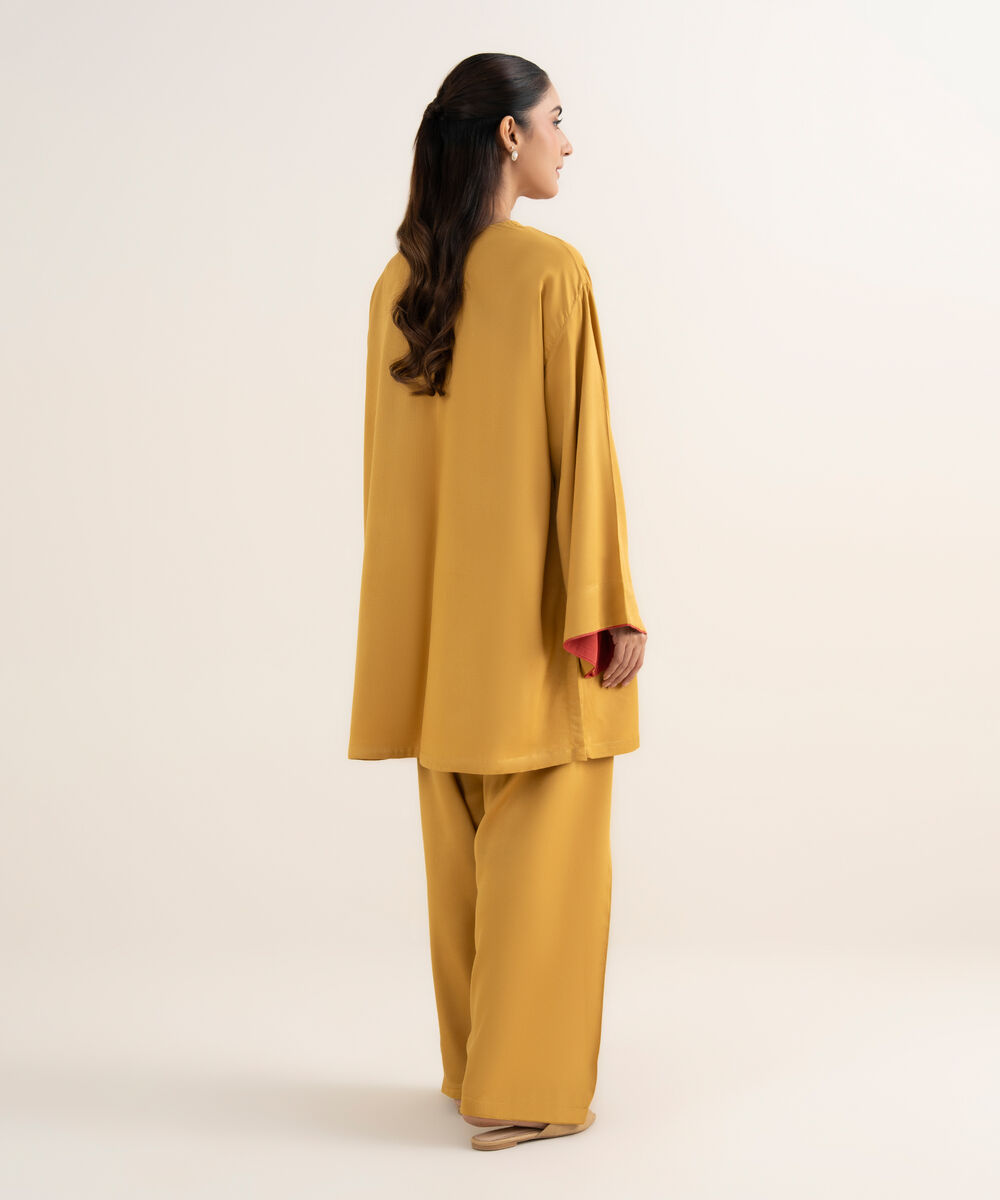 Women's RTW Bedford Solid Mustard Straight Shirt