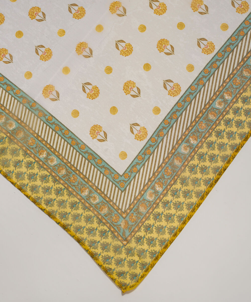 Chiffon Printed Off White Dupatta