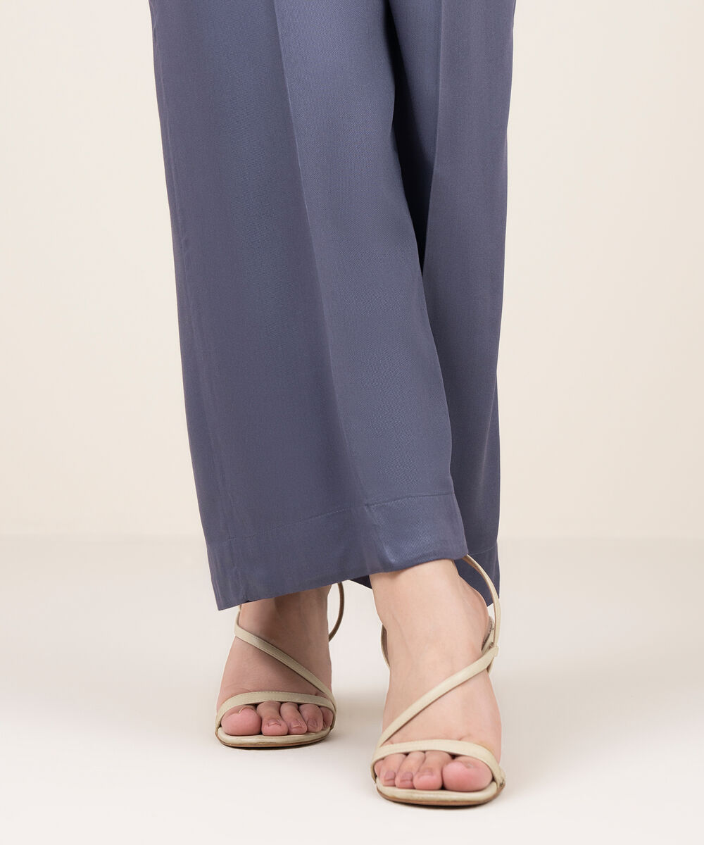 Women's RTW Bedford Solid Dark Grey Culottes